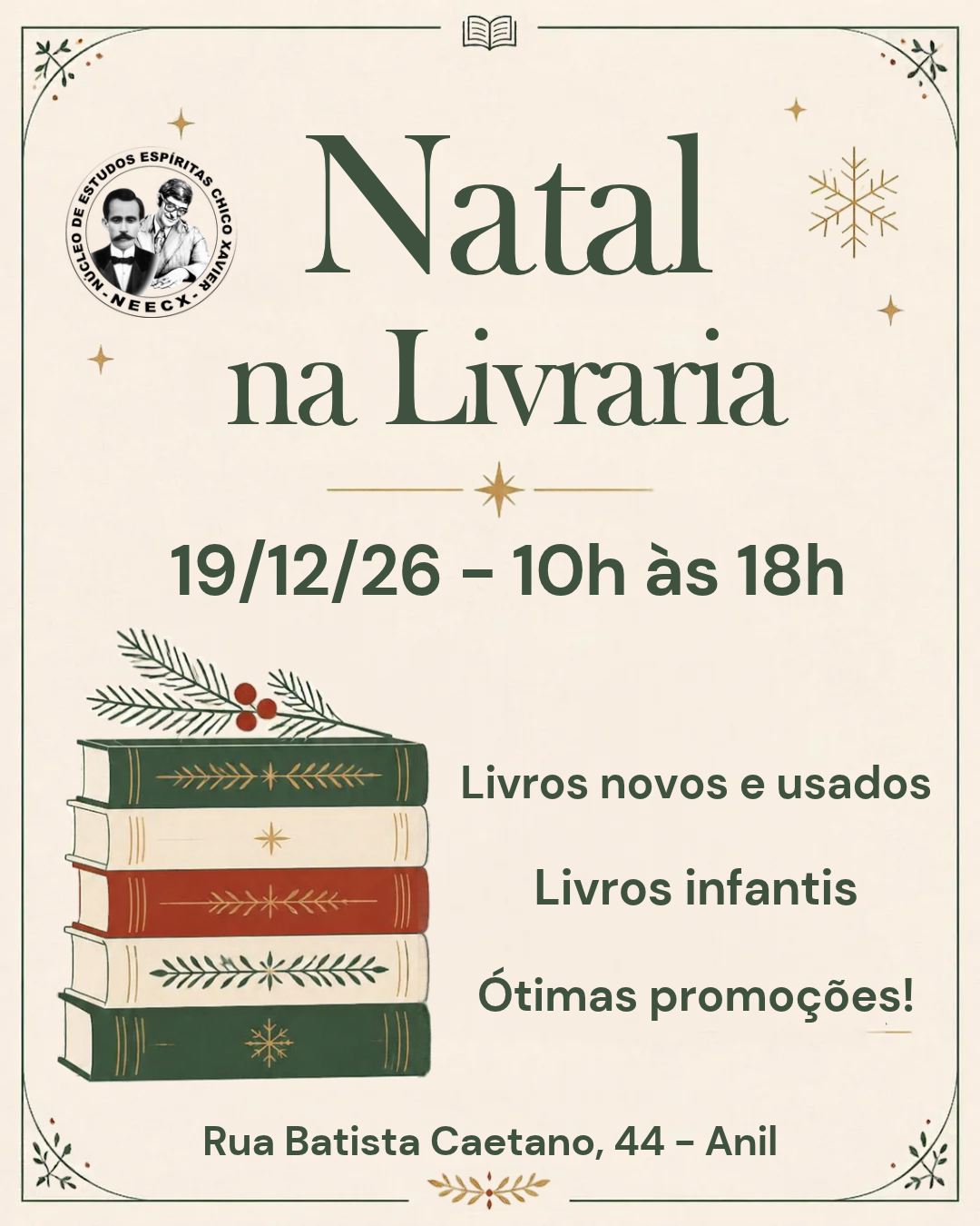 Natal na livraria 2026