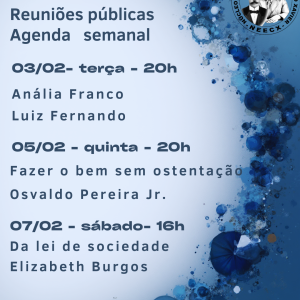 Reuniões públicas de 03/02/2026 a 07/02/2026