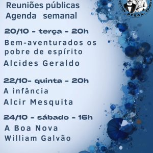 Reuniões públicas da semana